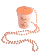 Image of Bride Tribe Pink Shot Glass Beaded Necklace  - Alternate Image