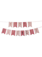 Image of Pink and Rose Gold Foil Happy Birthday Banner