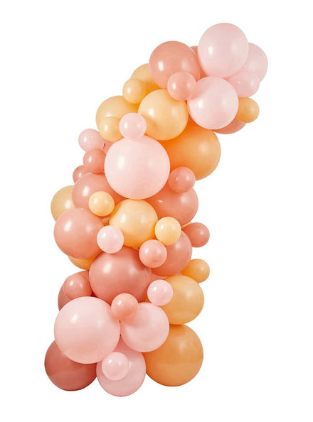 Pink and Nude 63 Piece Latex Balloon Arch Kit