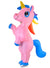 Image of Inflatable Pink Unicorn Adult's Fancy Dress Costume - Front Image