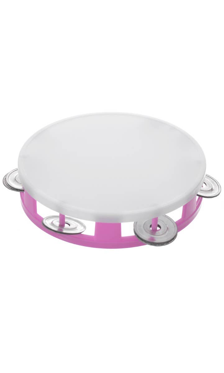 Novelty Light Pink Tambourine Hippie  Prop Instrument