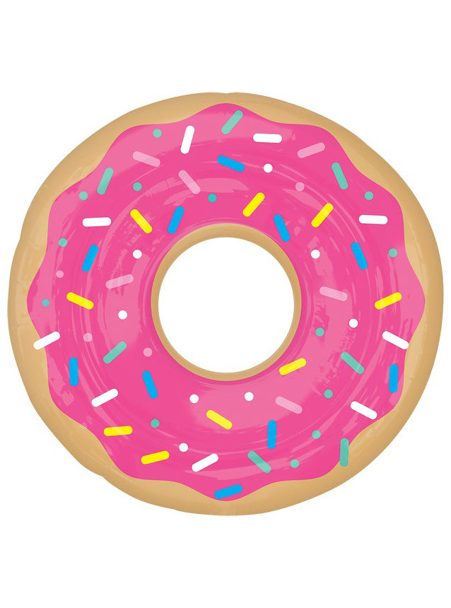 Pink Donut 68cm Supershape Self Sealing Foil Balloon - Back Image