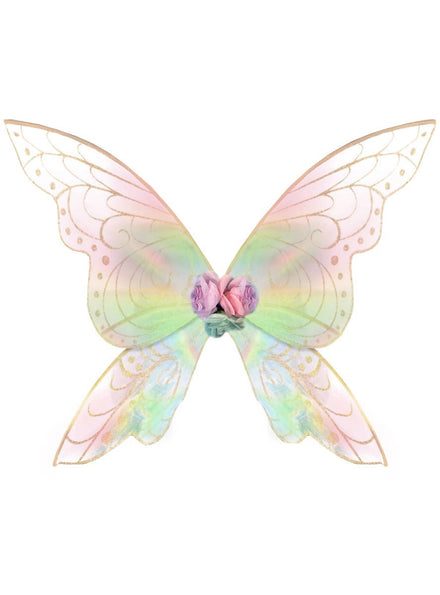 Image of Pink Rainbow Iridescent Shimmery Fairy Costume Wings