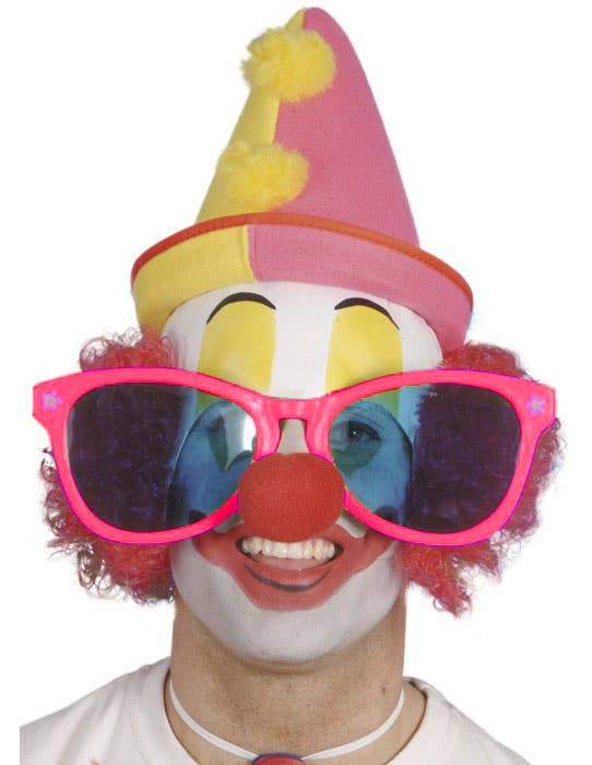 Fancy Dress Big Novelty Glasses Giant Clown Pink Specs, Giant