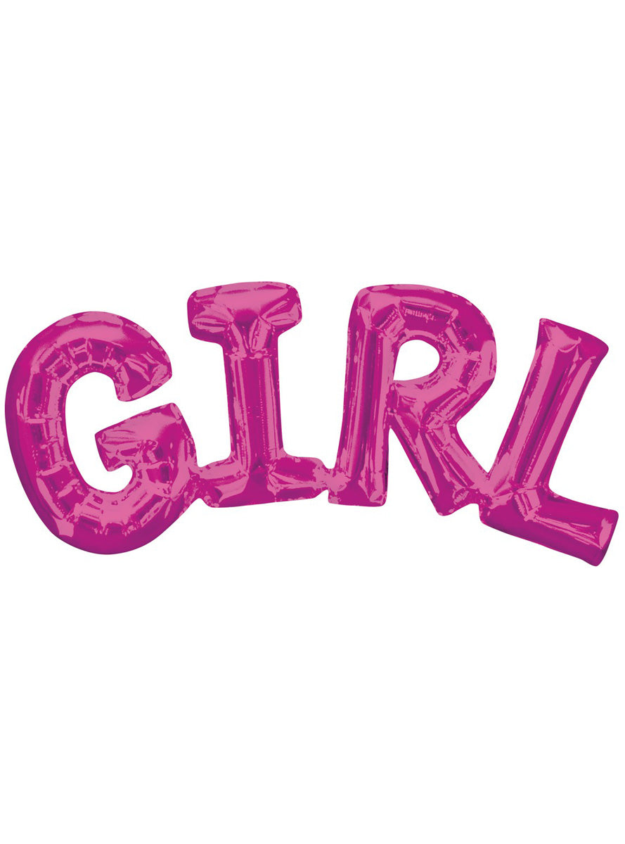 Pink Girl Air Fill Foil Balloon - Main Image