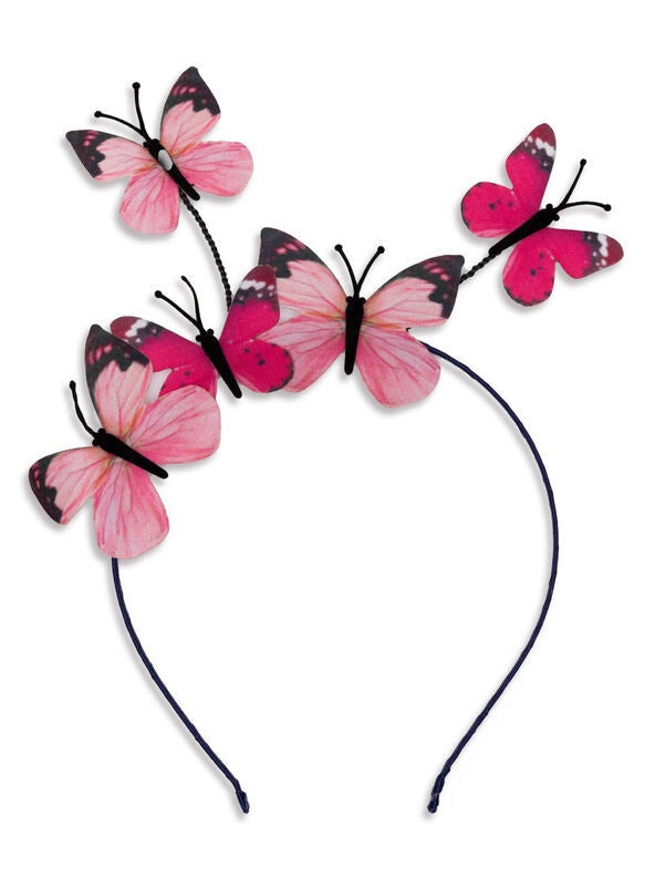 Pink Girls Butterfly Costume With Wings - Alternate Image 2