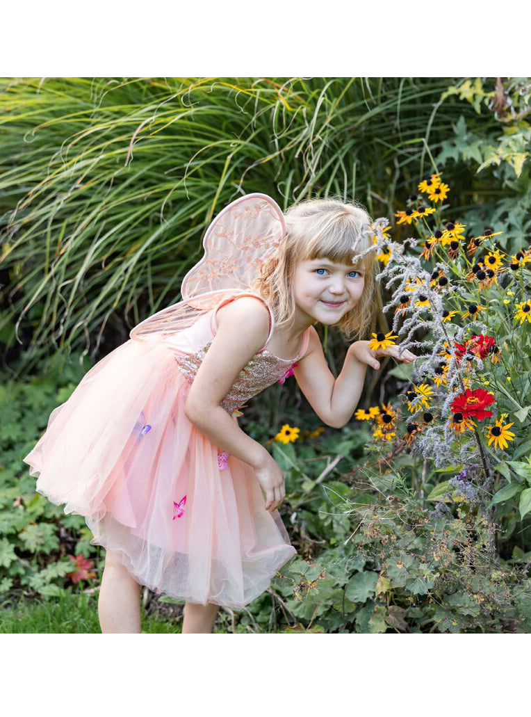 Pink Girls Butterfly Sequin Costume Dress - Lifestyle Image 2