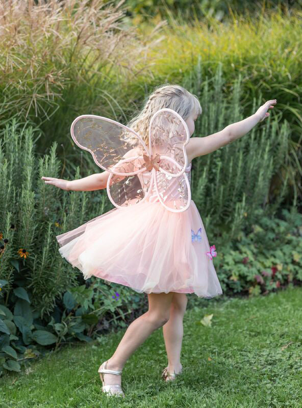 Pink Girls Butterfly Sequin Costume Dress - Lifestyle Image 3