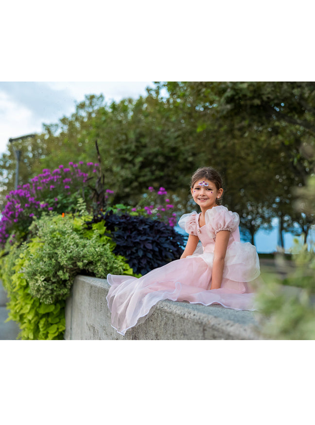 Pink Girls Long Princess Costume - Lifestyle Image 10