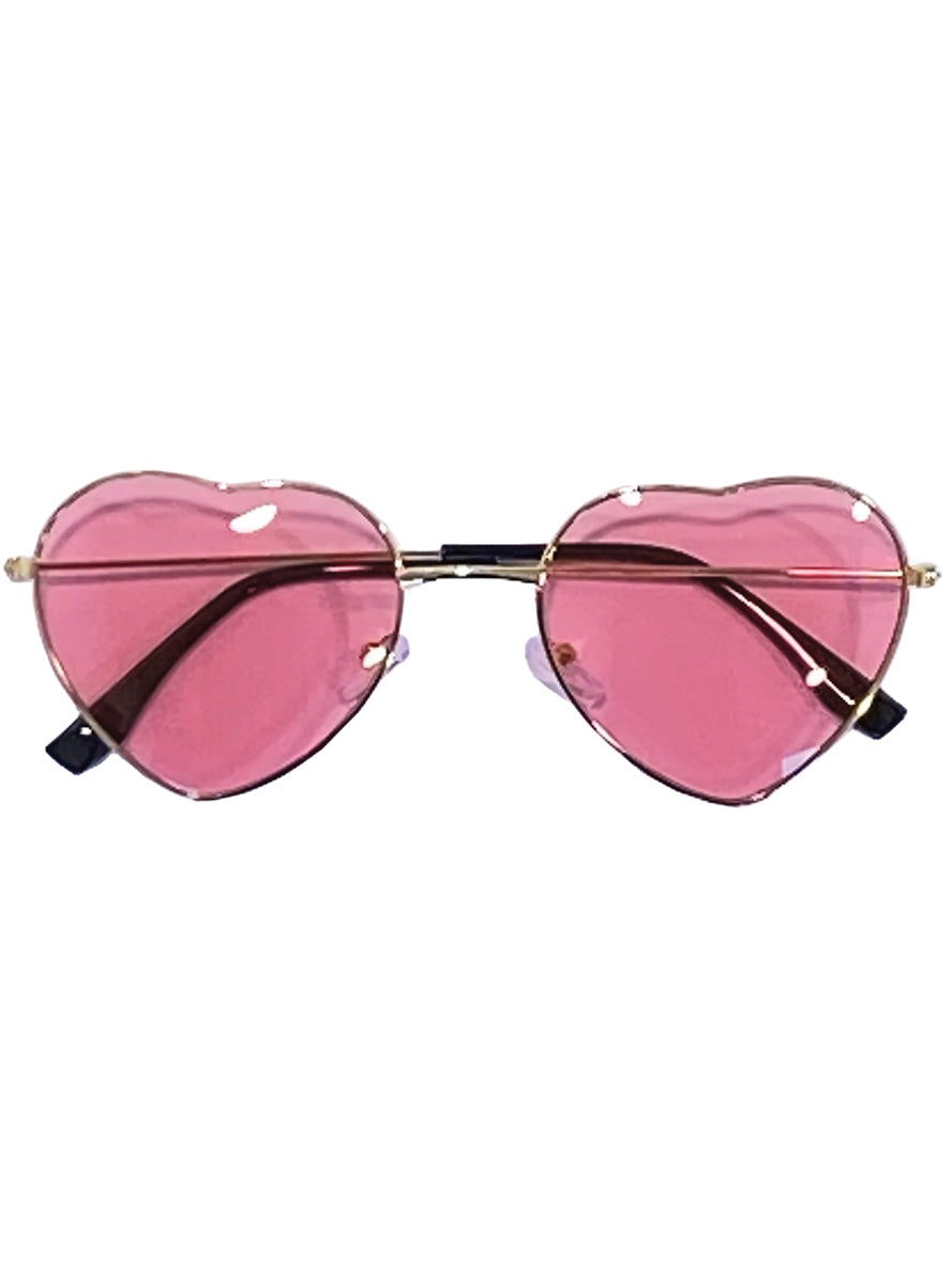 Pink Heart Shape Costume Glasses