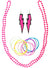 Image of 1980s Neon Pink 3 Piece Costume Accessory Set - Product Image
