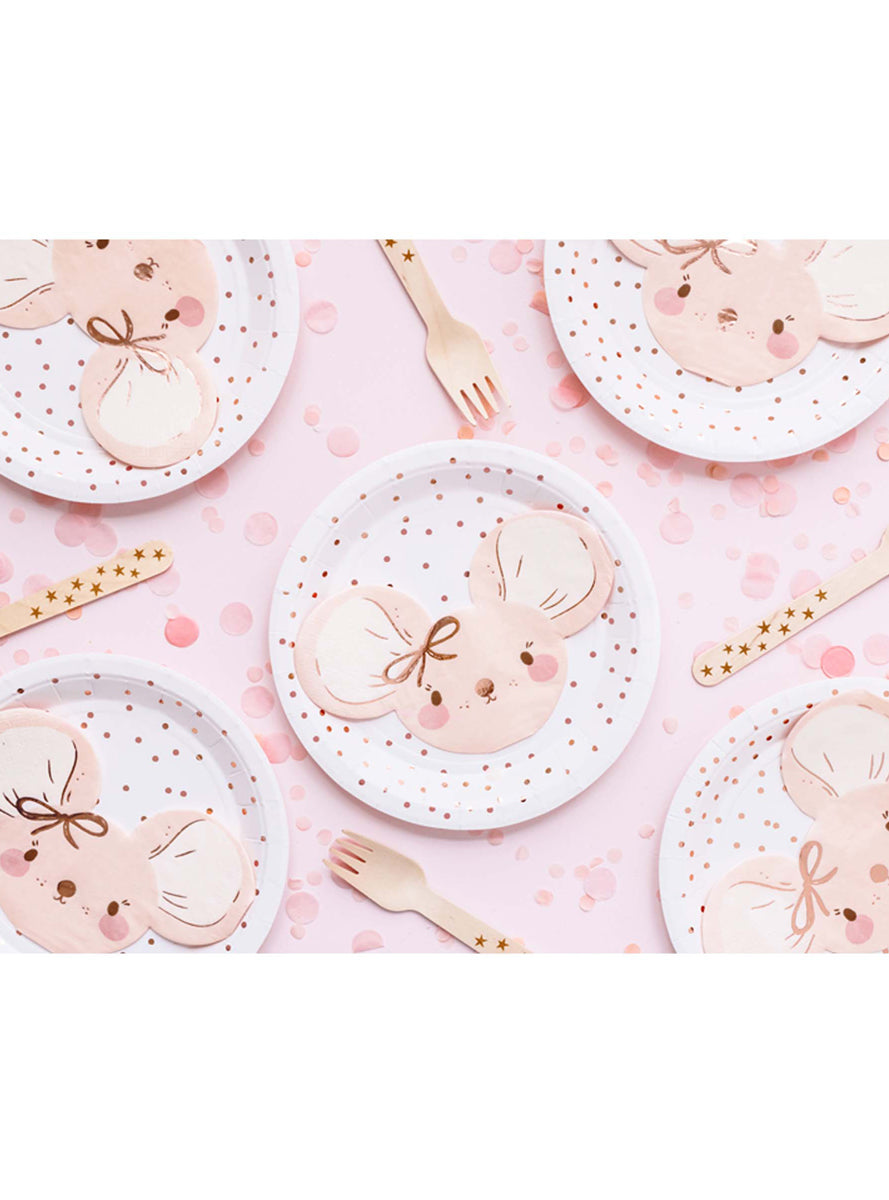 Pink Mouse 20 Pack Party Napkins - Lifestyle Image 1