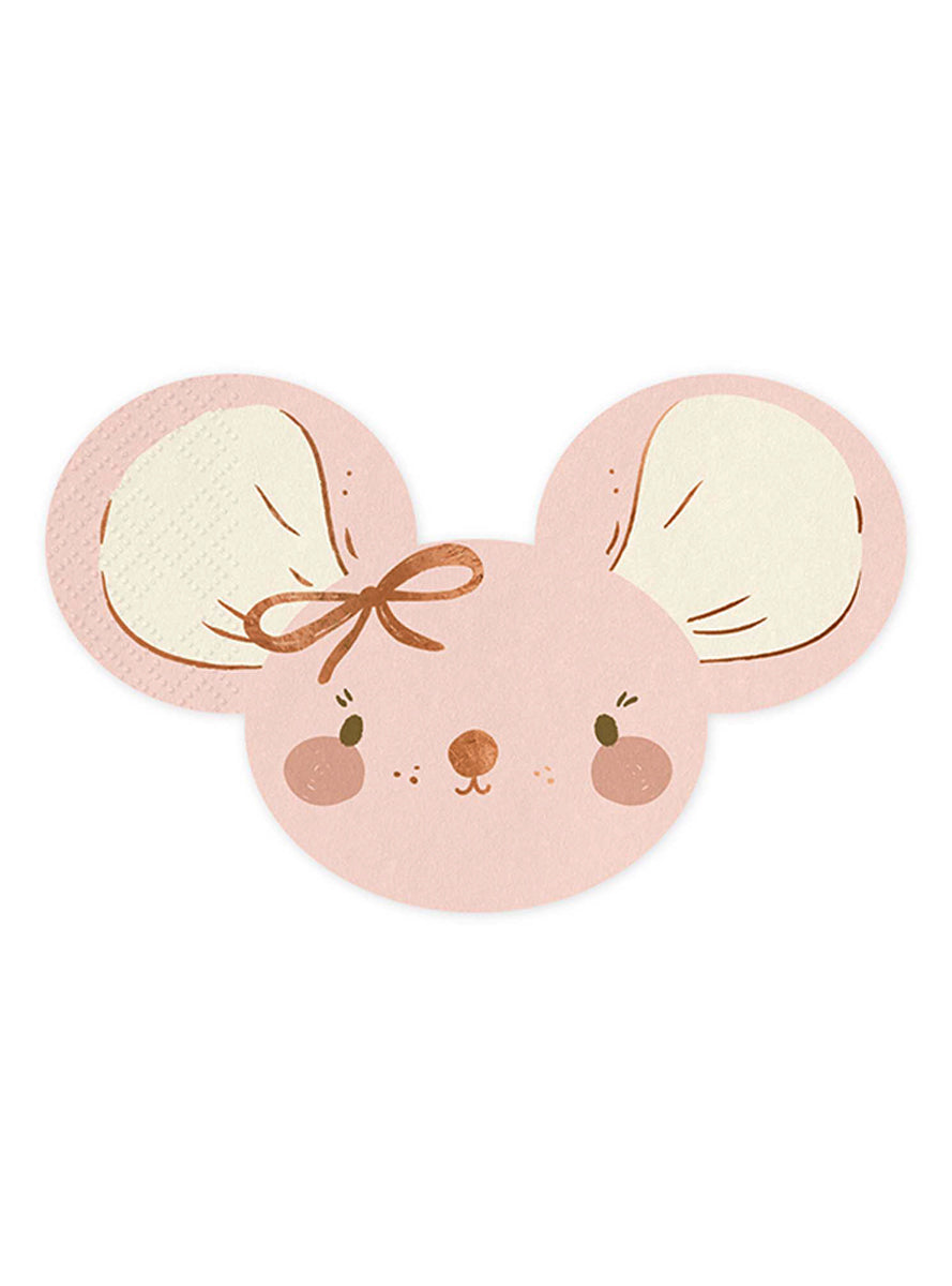 Pink Mouse 20 Pack Party Napkins - Main Image