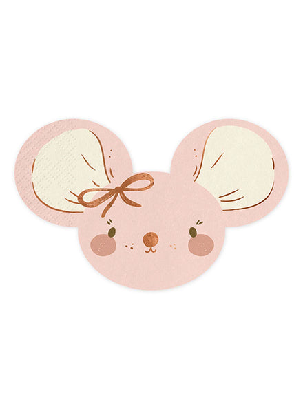 Pink Mouse 20 Pack Party Napkins - Main Image