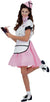 Women's 50's Pink Diner Waitress Costume Front View