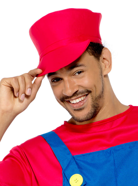 Plain Red Plumber Costume Hat