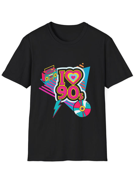 I Love 90s Plus Size Colourful Shirt