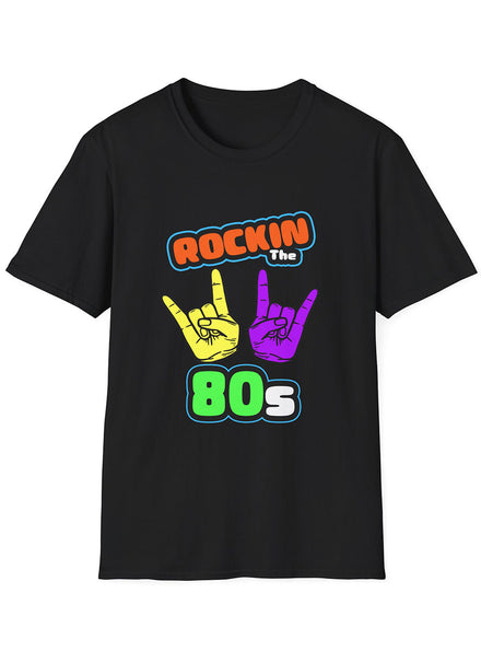 Mens Plus Size Rockin The 80s Costume Shirt