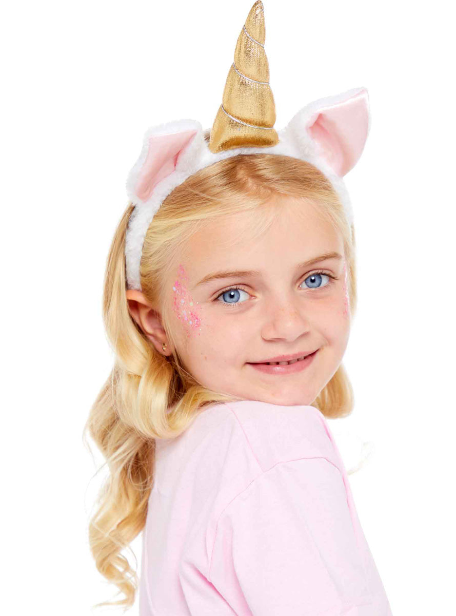 Girls Plush Unicorn Horn Headband