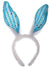 Image of Plush Blue Easter Bunny Ears Headband with Sequins