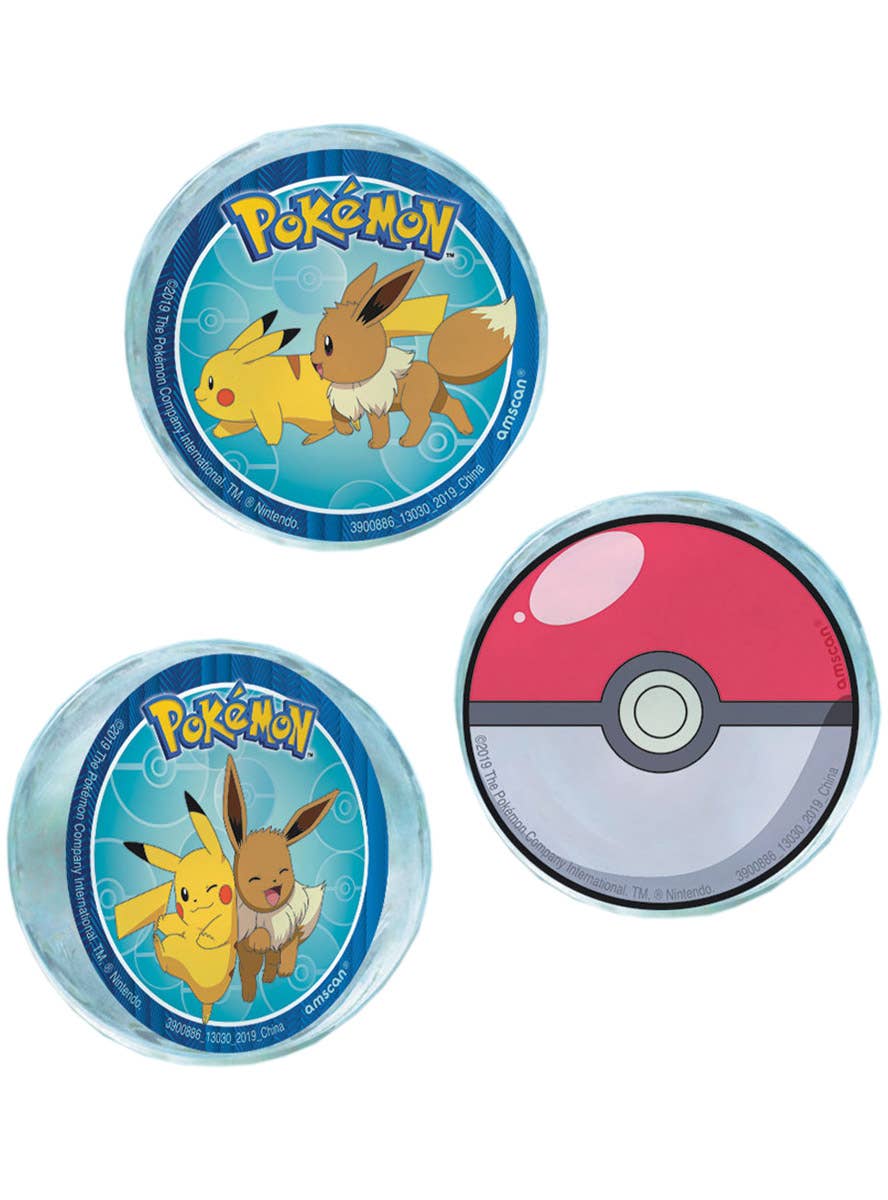 Image of Pokemon 4 Pack Bouncy Balls Party Favours
