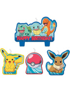 Image Of Pokemon 4 Piece Birthday Cake Candle Set
