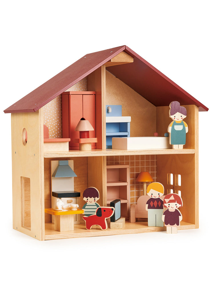 Poppets Wooden Dollhouse With Furniture - Alternate Image 2