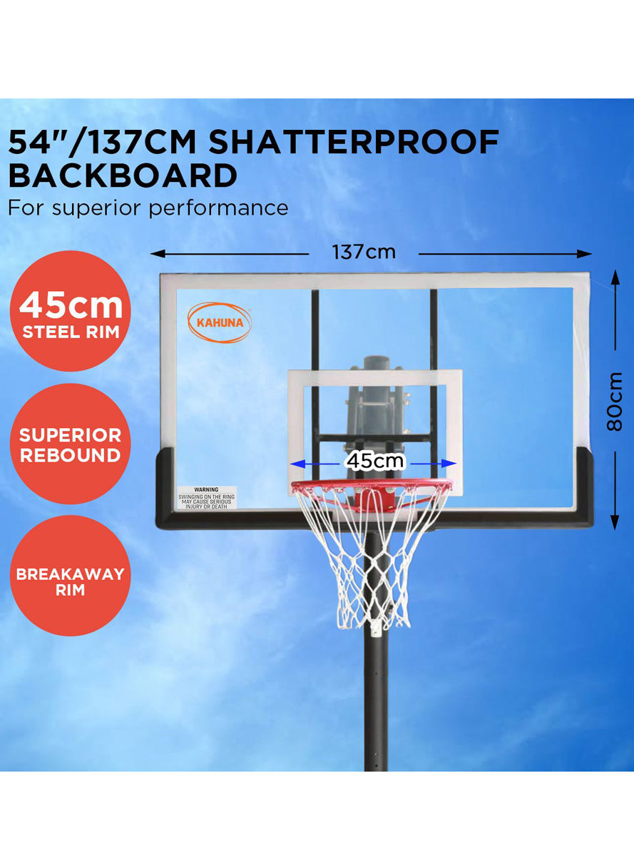 Portable adjustable basketball hoop system 2.3 metres - info image 3
