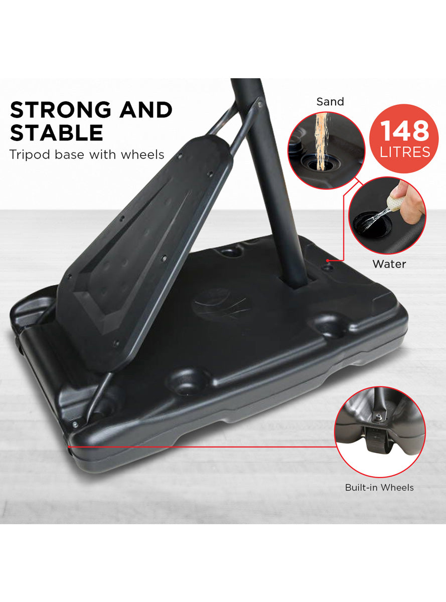 Portable adjustable basketball hoop system 2.3 metres - info image 6