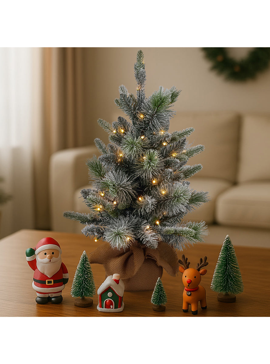 Prelit Snowy Stamford Spruce 61cm Tabletop Christmas Tree Decoration - Alternate Image 4