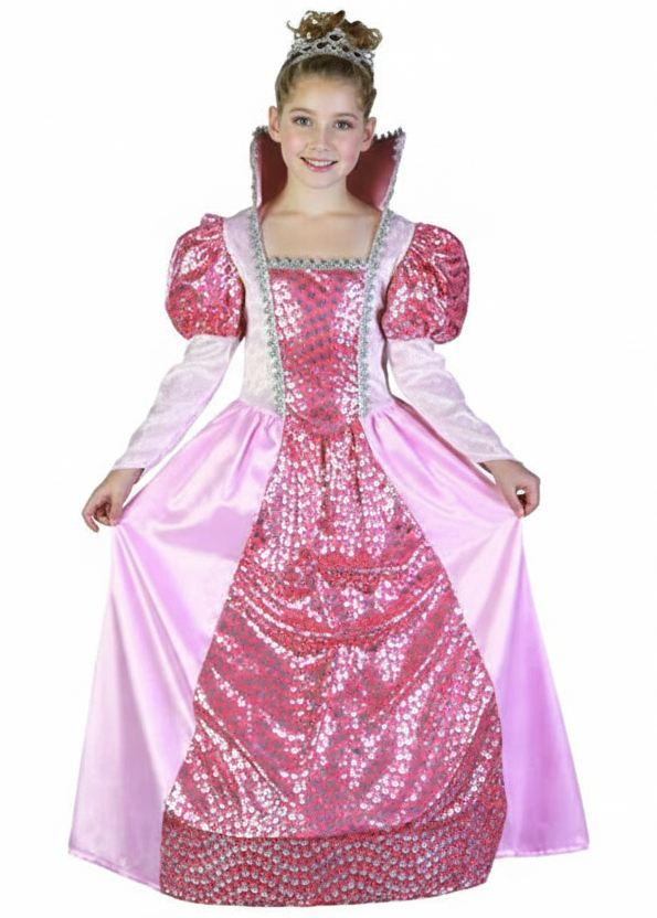 Image of Graceful Pink Princess Girls Dress Up Costume - main image