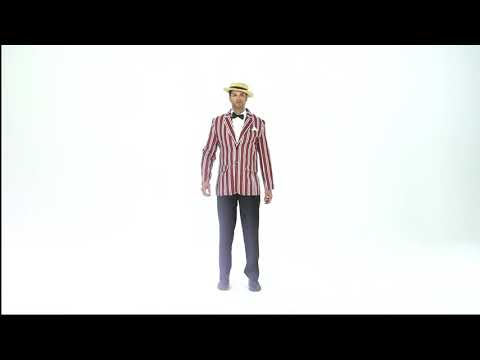 Men's Good Time Charlie 1920's Barbershop Costume Product Video