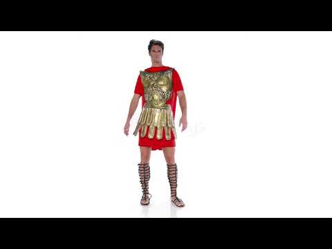 A video of a person modelling this Smiffy's brand Roman gladiator costume for men.