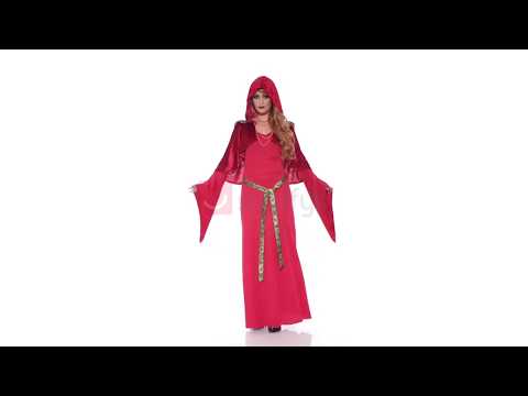Red High Priestess Women's Medieval Queen Renaissance Costume Product Video