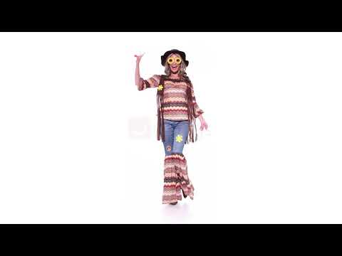 Plus Size Women's Harmony Hippie 70's Costume Product Video