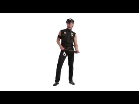 Men's Sexy Police Officer Fancy Dress Costume Product Video