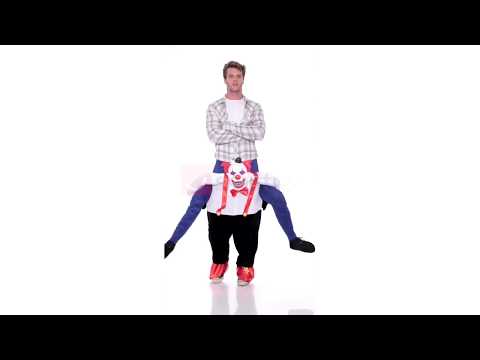Mens Spooky Halloween Sinister Clown Blue Black And White Sinister Clown Fancy Dress Costume Video