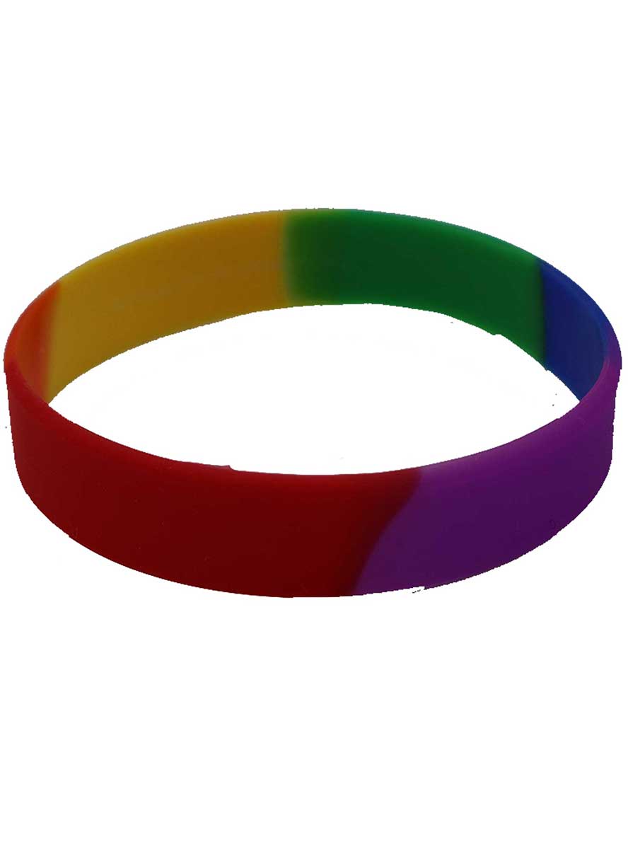 Silicone 4 Pack Rainbow Wristbands - Main Image