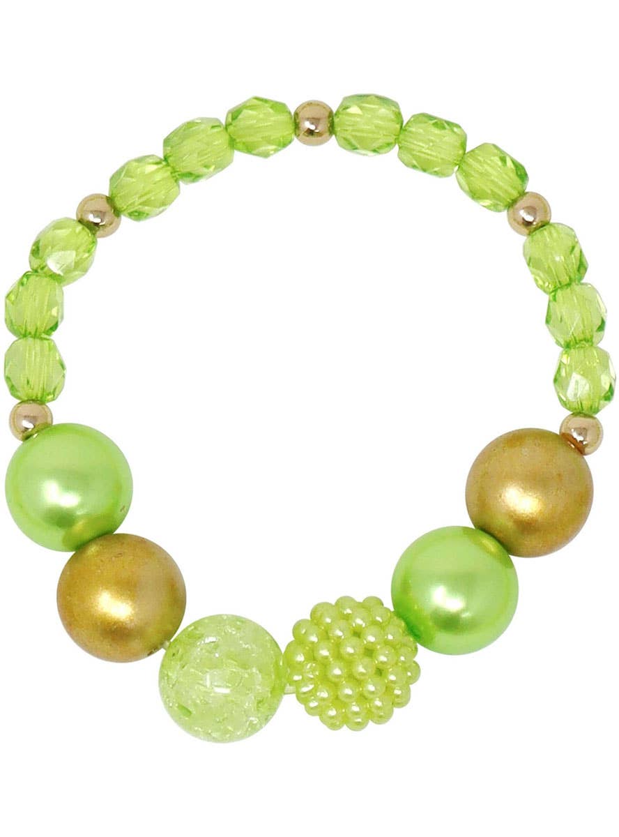 Image of Princess Tiana Girls Beaded Bracelet and Necklace Set - Bracelet Image