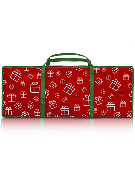 Printed Red Christmas Wrapping Paper Storage Bag