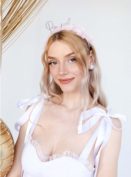 Prosecco Party Pink and Side Bride Hens Night Headband - Main Image