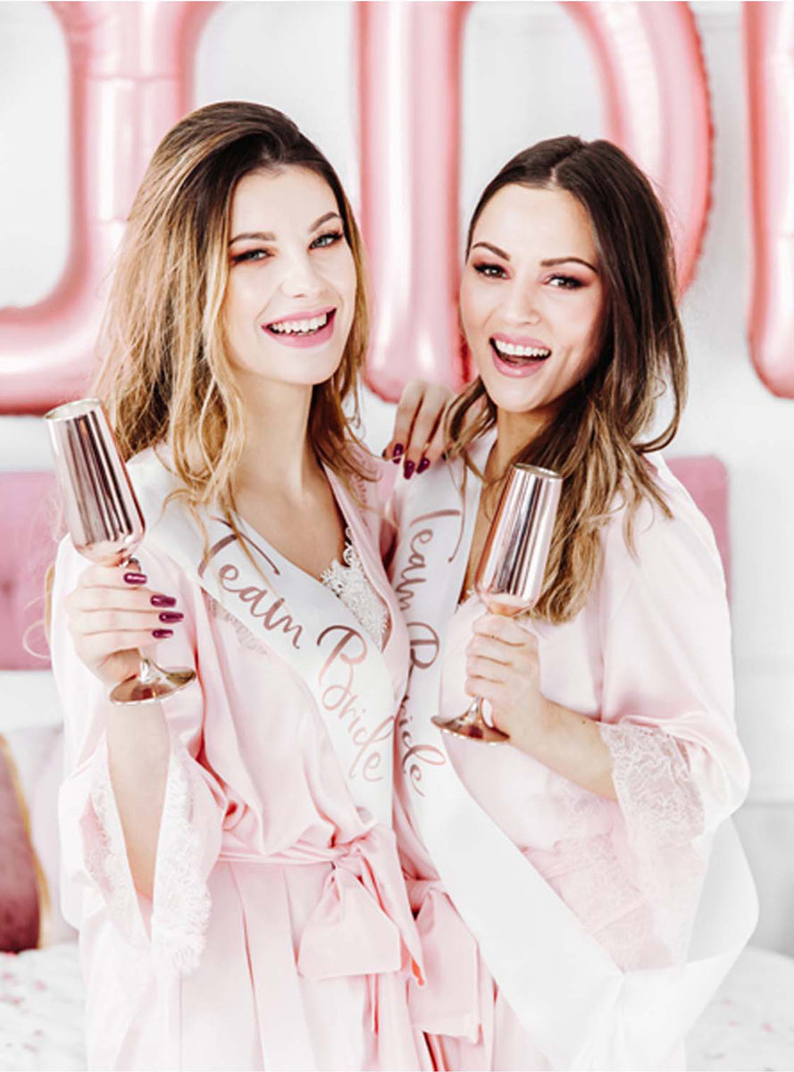 Prosecco Party White Team Bride Hens Night Sash - Lifestyle Image 2
