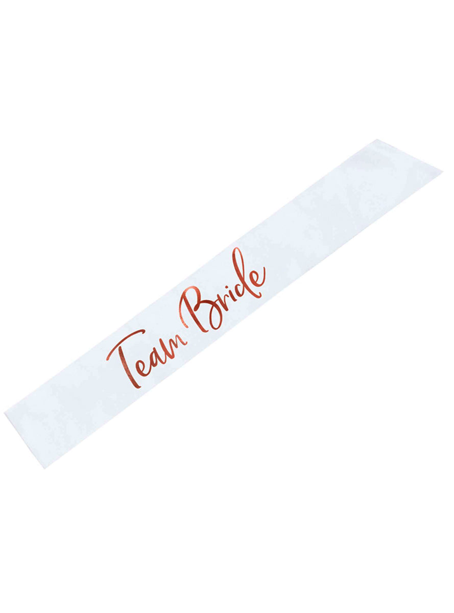 Prosecco Party White Team Bride Hens Night Sash - Main Image