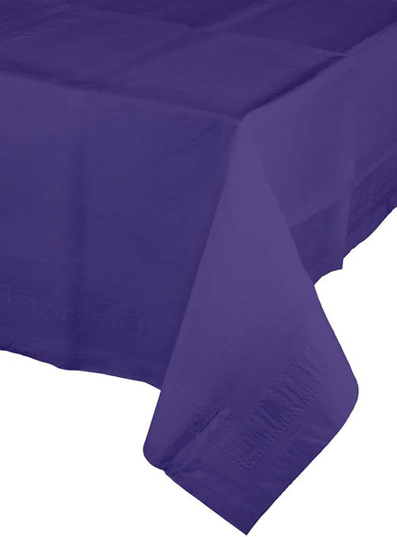 Purple 274cm Tissue and Plastic Back Table Cover – Main Image