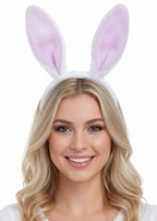 White and Purple Easter Bunny Ears  - main image