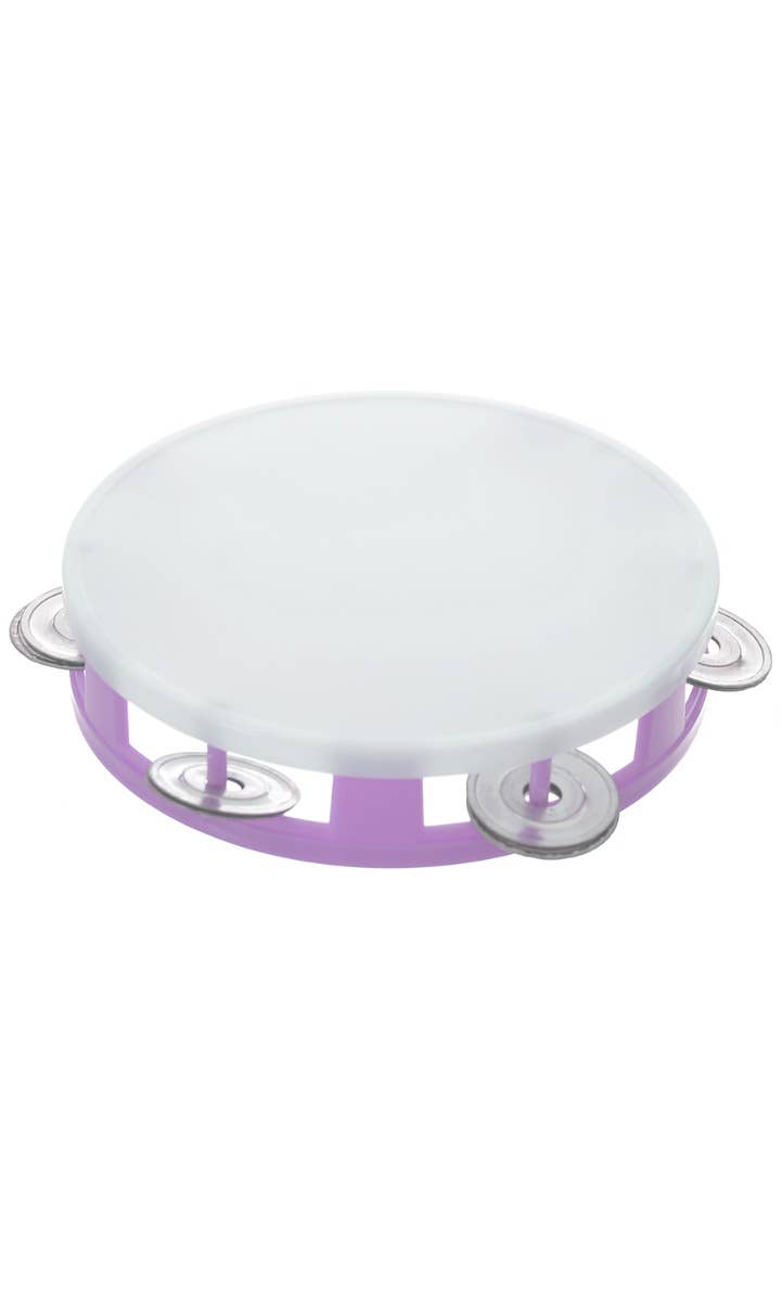 Novelty Purple Tambourine Hippie Prop Instrument