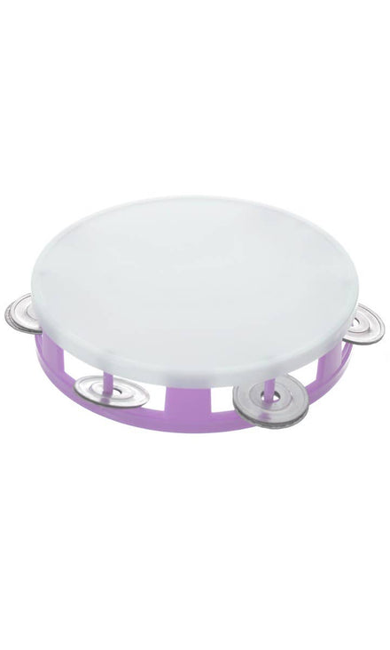 Novelty Purple Tambourine Hippie Prop Instrument
