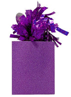 Image of Purple Holographic and Glitter Box Balloon Weight