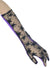 Image of Spider Mesh Halloween Costume Gloves with Purple Lining