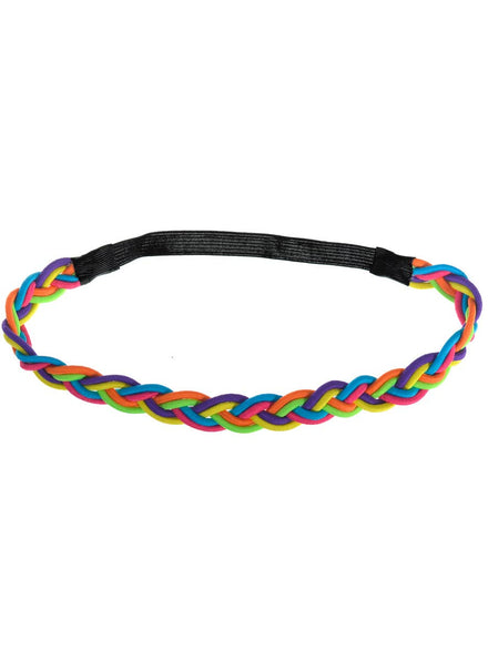 Rainbow Braid Hippie Costume Headband - Main Image